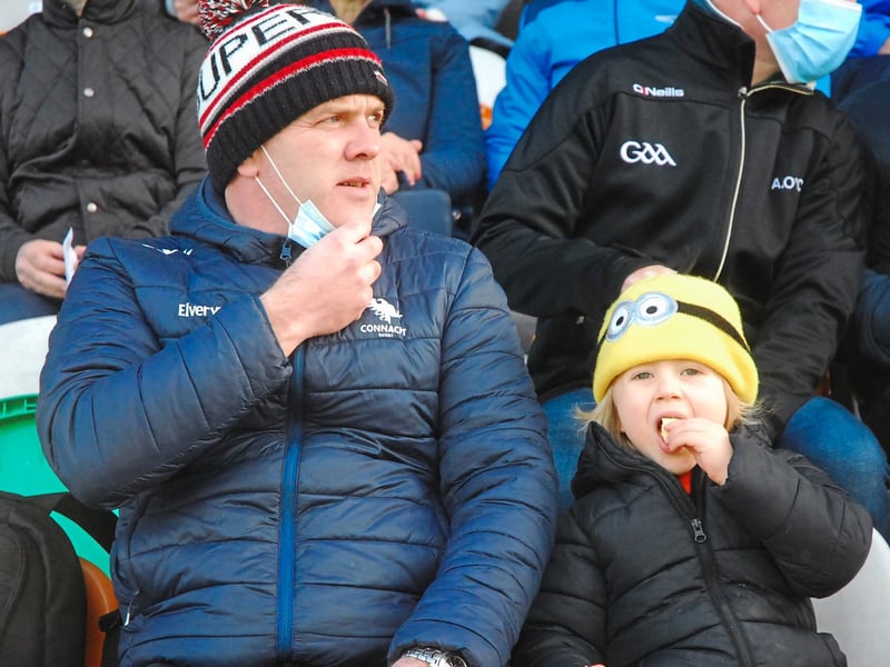 Use > to navigate photos   Ballinamore Sean O'Heslins came within a whisker of creating a huge shock in the AIB Connacht Club Senior Championship as they went down to a 2-8 to 0-16 defeat at the hands of Mountbellew Moylough on Sunday. Observer photographer Willie Donnellan was there to capture some great shots of fans from both teams enjoying the action in Avant Money Pairc Sean Mac Diarmada - see who you can spot at the game! Heartbreak for St Joseph's in epic Connacht Club clash - GALLERY Cluainin pipped by powerful Easkey in Connacht Semi-Final - GALLERY BREAKING Update: Ballinamore scratch card winner gets an even bigger "surprise"