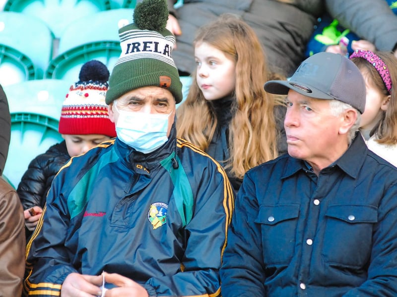 Use > to navigate photos Ballinamore Sean O'Heslins came within a whisker of creating a huge shock in the AIB Connacht Club Senior Championship as they went down to a 2-8 to 0-16 defeat at the hands of Mountbellew Moylough on Sunday. Observer photographer Willie Donnellan was there to capture some great shots of fans from both teams enjoying the action in Avant Money Pairc Sean Mac Diarmada - see who you can spot at the game! Heartbreak for St Joseph's in epic Connacht Club clash - GALLERY Cluainin pipped by powerful Easkey in Connacht Semi-Final - GALLERY BREAKING Update: Ballinamore scratch card winner gets an even bigger "surprise"