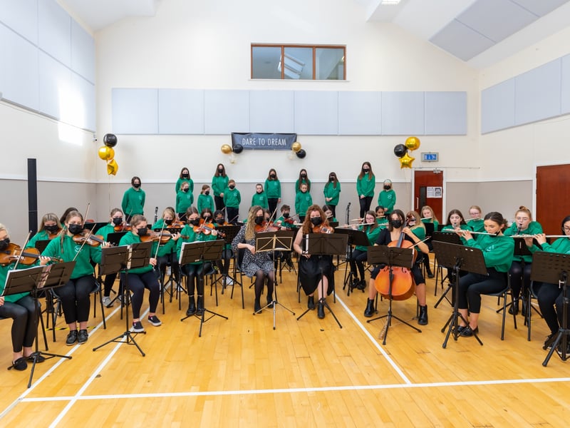 Tullamore Stage School Choir & Orchestra, under Musical Director Regina McCarthy, launched their first CD 'Dare to Dream' recently at the Charleville Centre, Tullamore.