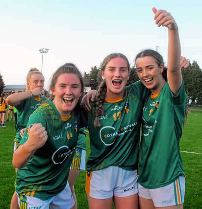 Use > to navigate photos There were great celebrations in St Brigid's GAA Club Kiltoom on Wednesday evening when Leitrim defeated Roscommon to win the Connacht LGFA Minor B Championship title on a scoreline of 1-10 to 1-8. And Observer photographer Willie Donnellan was there to capture some great images from the night. Ladies manager Donnelly would love to finish Leitrim project SEE WWW.LEITRIMOBSERVER.IE AND NEXT WEEK'S LEITRIM OBSERVER FOR FULL REPORT Clare sees signs of promise for Leitrim Ladies despite Kildare defeat Leitrim dreams dashed as Kildare finish strongest to earn All-Ireland Semi-Final berth
