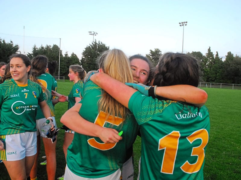 Use > to navigate photos There were great celebrations in St Brigid's GAA Club Kiltoom on Wednesday evening when Leitrim defeated Roscommon to win the Connacht LGFA Minor B Championship title on a scoreline of 1-10 to 1-8. And Observer photographer Willie Donnellan was there to capture some great images from the night. Ladies manager Donnelly would love to finish Leitrim project SEE WWW.LEITRIMOBSERVER.IE AND NEXT WEEK'S LEITRIM OBSERVER FOR FULL REPORT Clare sees signs of promise for Leitrim Ladies despite Kildare defeat Leitrim dreams dashed as Kildare finish strongest to earn All-Ireland Semi-Final berth