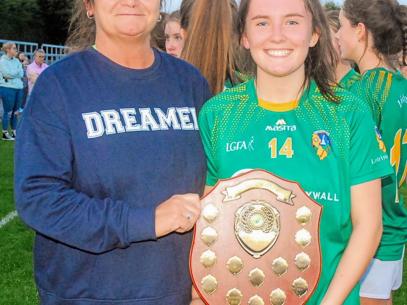 Use > to navigate photos There were great celebrations in St Brigid's GAA Club Kiltoom on Wednesday evening when Leitrim defeated Roscommon to win the Connacht LGFA Minor B Championship title on a scoreline of 1-10 to 1-8. And Observer photographer Willie Donnellan was there to capture some great images from the night. Ladies manager Donnelly would love to finish Leitrim project SEE WWW.LEITRIMOBSERVER.IE AND NEXT WEEK'S LEITRIM OBSERVER FOR FULL REPORT Clare sees signs of promise for Leitrim Ladies despite Kildare defeat Leitrim dreams dashed as Kildare finish strongest to earn All-Ireland Semi-Final berth