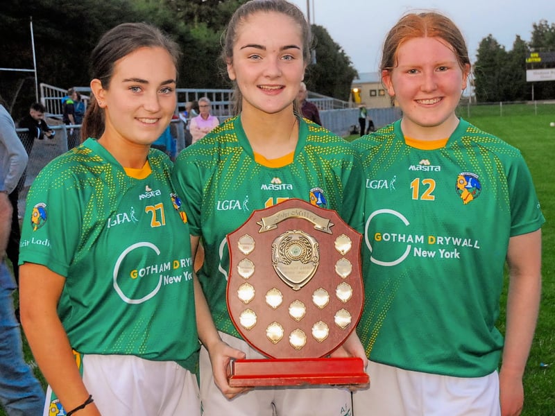 Use > to navigate photos There were great celebrations in St Brigid's GAA Club Kiltoom on Wednesday evening when Leitrim defeated Roscommon to win the Connacht LGFA Minor B Championship title on a scoreline of 1-10 to 1-8. And Observer photographer Willie Donnellan was there to capture some great images from the night. Ladies manager Donnelly would love to finish Leitrim project SEE WWW.LEITRIMOBSERVER.IE AND NEXT WEEK'S LEITRIM OBSERVER FOR FULL REPORT Clare sees signs of promise for Leitrim Ladies despite Kildare defeat Leitrim dreams dashed as Kildare finish strongest to earn All-Ireland Semi-Final berth