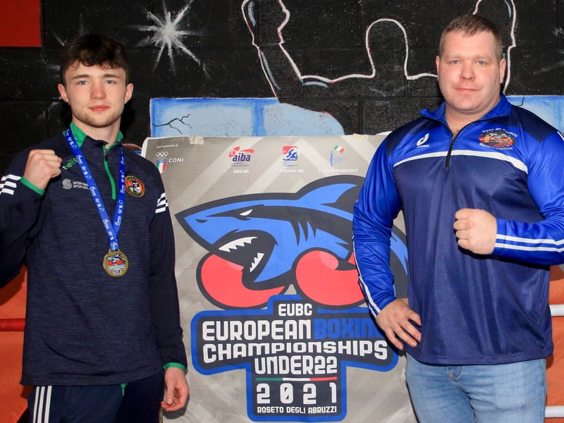 Use > above to go through photos Dean Clancy pictured with his father and coach Jason Picture: James Molloy