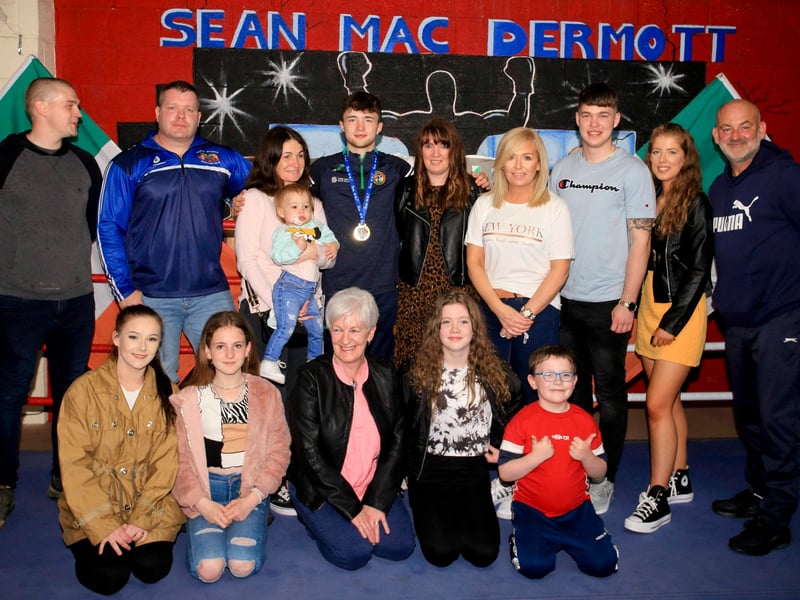 Use > above to go through photos Dean Clancy pictured with family members and friends Picture: James Molloy