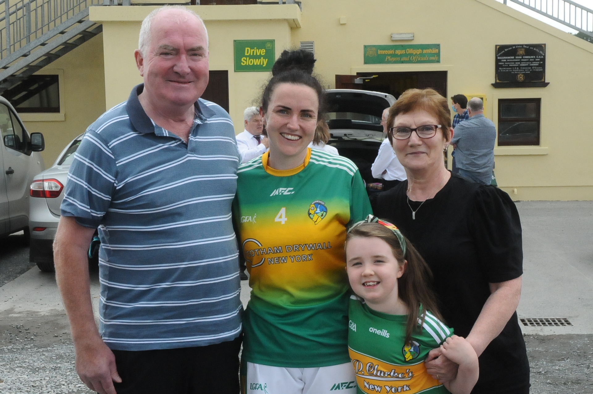Use > above to go through photos Leitrim's Siobhan McCartin pictured with her father Sean, mother Margaret and daughter Narelle Mullen Picture: Willie Donnellan Leitrim Ladies certainly kept their fans on tentherhooks on Saturday as they needed an injury time free from Michelle Guckian to snatch victory from Fermanagh in the opening round of the TG4 Ladies All-Ireland Intermediate Football Championship clash in Ballinamore. The Observer's Willie Donnellan was there to capture some images from the game. SEE WWW.LEITRIMOBSERVER.IE AND NEXT WEEK'S LEITRIM OBSERVER FOR MORE NEWS AND REACTION