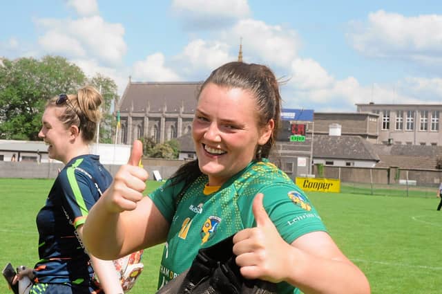Use > to navigate through photos Leitrim Ladies hit three goals in as many minutes to book their place in the TG4 Ladies All-Ireland Intermediate Championship Quarter-Finals when they saw off Clare in a sun drenched Duggan Park Ballinasloe on Sunday. Observer photographer Willie Donnellan was there to capture images of fans and players enjoying a famous Leitrim victory. SEE WWW.LEITRIMOBSERVER.IE FOR REPORT AND ANALYSIS