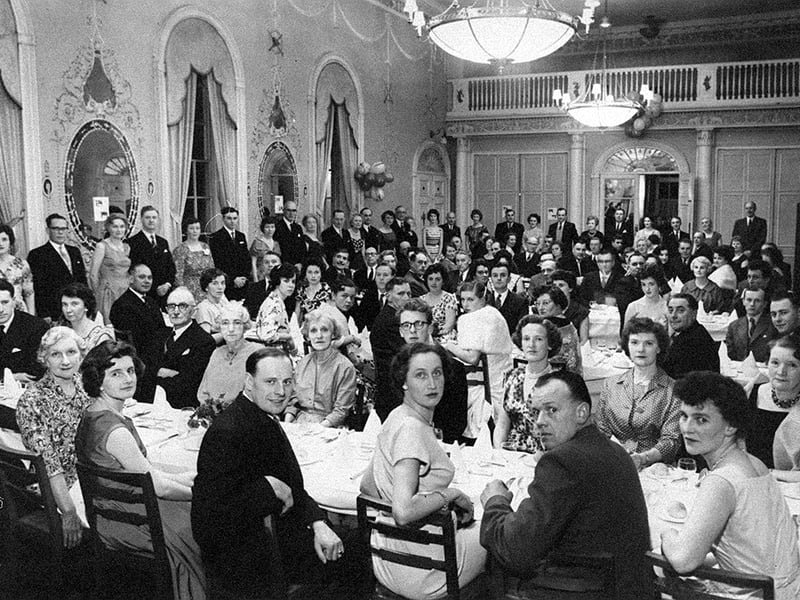 A nostalgic look back to around 1961, when staff from the Shropshire District of the West Midlands Gas Board gathered for their annual dinner at the Adam Ballroom in the Lion Hotel, Shrewsbury. Some readers recall it as the Gas Board Sports and Social Club dinner, a popular fixture in the calendar at the time. Seated at the top table, from left, are Jack Collins, Cliff Bailey, Derek Fallows, an unidentified guest, Bill Oldham, another unknown attendee, Ted Ryder and Jack Onions