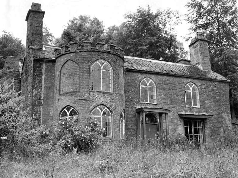 An 18th century Gothic country cottage on the private estate of Major Hubert Holden, of Sibdon Castle, near Craven Arms, pictured on or about June 12, 1961. Major Holden at this time offered it on a long lease to a family who would appreciate it and put it in good order, and the Mount family were chosen.