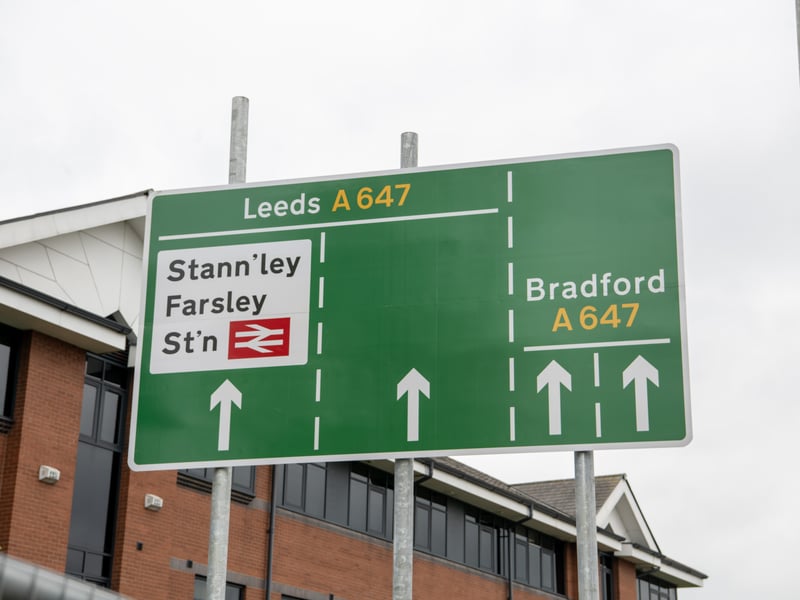 The new traffic layout at Dawsons Corner includes noticeable changes to how people access the Ring Road (A6120) and Bradford Road (B6157).