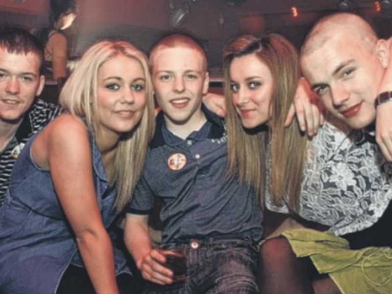 Five more people who put a pause on their night out to pose for this superb scene.