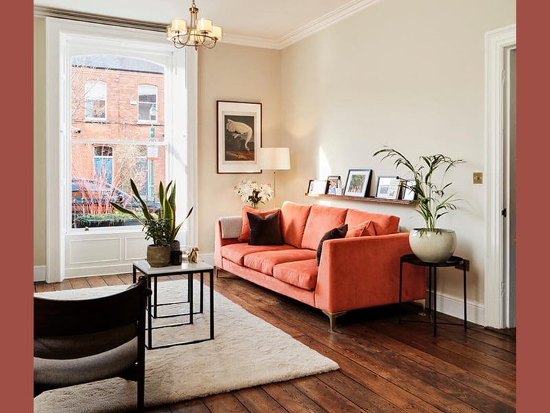 Below: Kate & Cian's couch