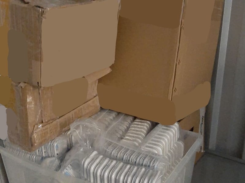 In total, 6,340 suspected counterfeit or copyrighted items/materials were seized by An Garda Síochána. The nature of products seized, included, suspected counterfeit computer batteries and accessories, phone parts and accessories, various types of clothing including sportswear and footwear, and illicit set-top boxes.