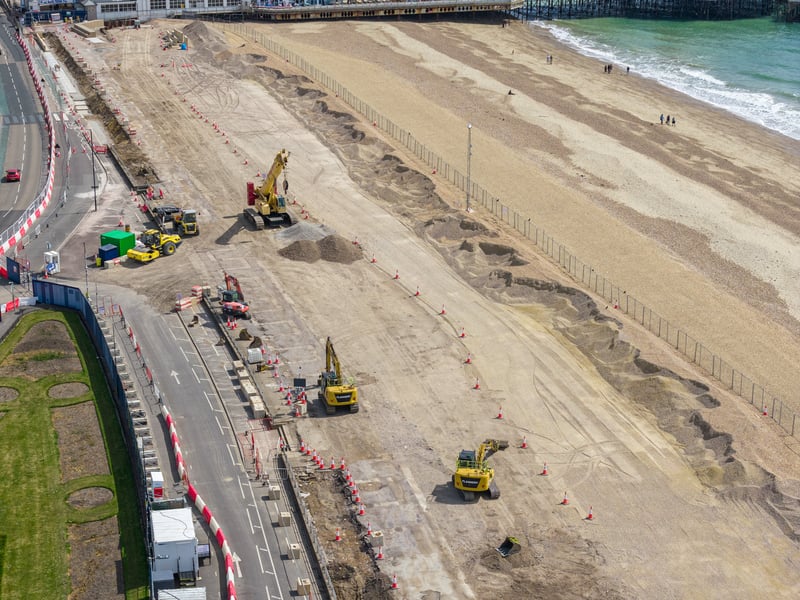 New sea defences next to South Parade Pier in Southsea.
Picture: Marcin Jedrysiak