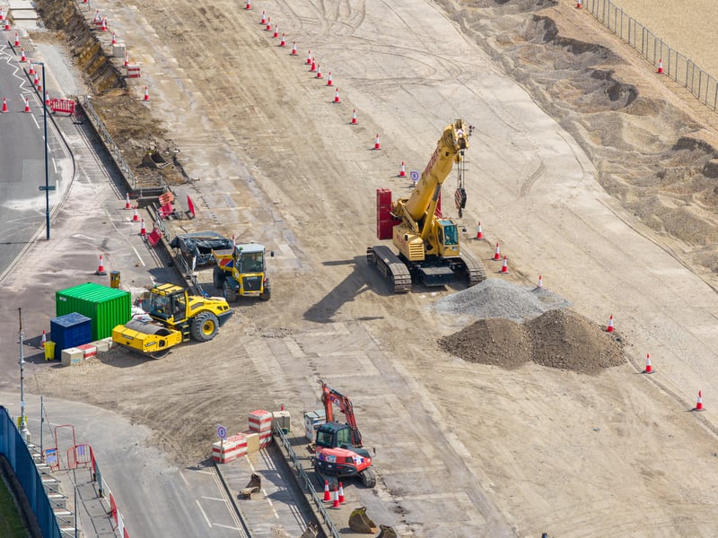 New sea defences next to South Parade Pier in Southsea with the new concreate units being installed between the promenade and the beach.
Picture: Marcin Jedrysiak