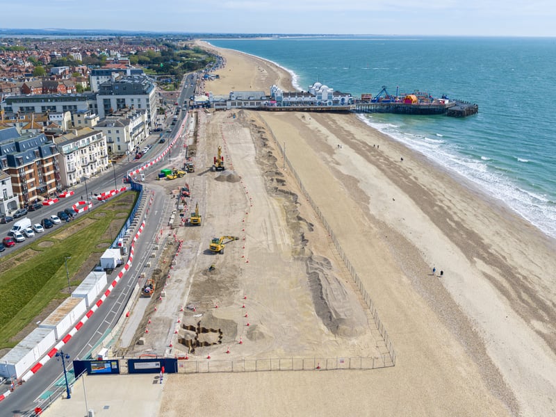 New sea defences next to South Parade Pier in Southsea
Picture: Marcin Jedrysiak