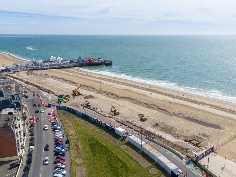 New sea defences between South Parade Pier and Speakers' Corner in Southsea.
Picture: Marcin Jedrysiak