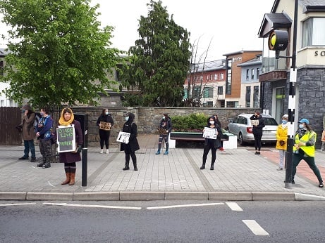 Organisers held the event in solidarity with the human rights protests taking place around the USA and the world following the death of George Floyd during an arrest by police officers in Minneapolis last week.