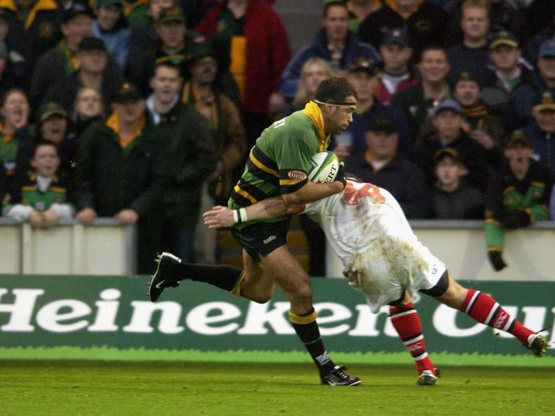 Budge Pountney, capped 31 times for Scotland, is a Northampton legend having spent his entire career with Saints and started in the 7 jersey in their final win in 2000