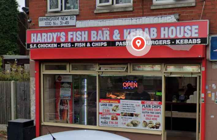 Rated 4.6 stars out of 361 reviews. One Google reviewer wrote: "Good choice for take away food and friendly service."
Location: 31 Birmingham New Rd, Wolverhampton WV4 6BL