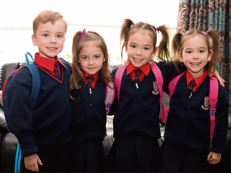 First day of school for gorgeous Limerick quads