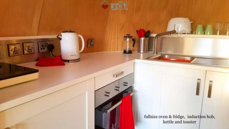 The pod is private from the cottage and is located next door. It is around 25sq m (269sq ft).