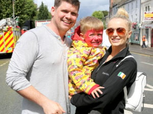 [caption id="attachment_239742" align="alignnone" width="300"] Derek and Oscar Carey with Sorcha Ni Eideain[/caption]