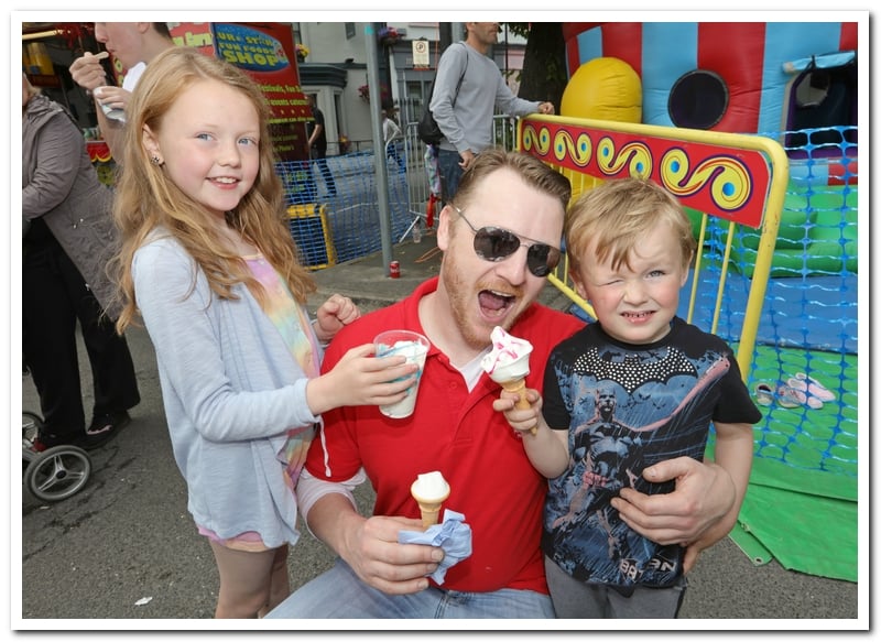 [caption id="attachment_170884" align="alignnone" width="800"] Who's De Daddy! Ice cream feeding time for Daddy Darragh O'Neill as Keepers Robyn and Stephen shovel it into him at the Kildare Town Derby Festival Parade last Sunday.[/caption]