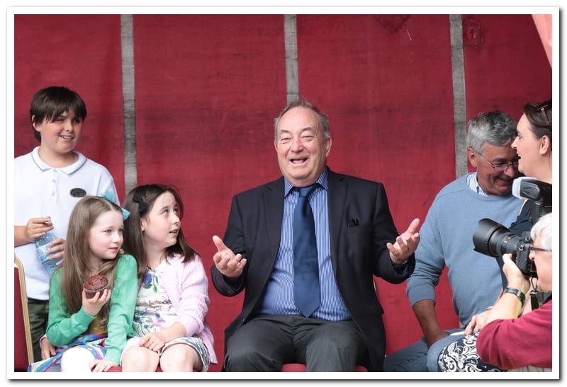 [caption id="attachment_170855" align="alignnone" width="800"] Parade MC and birthday boy Matt Browne enjoying a rousing rendition of 'Happy Birthday To You' from the crowd at the Kildare Town Derby Festival Parade last Sunday.[/caption]