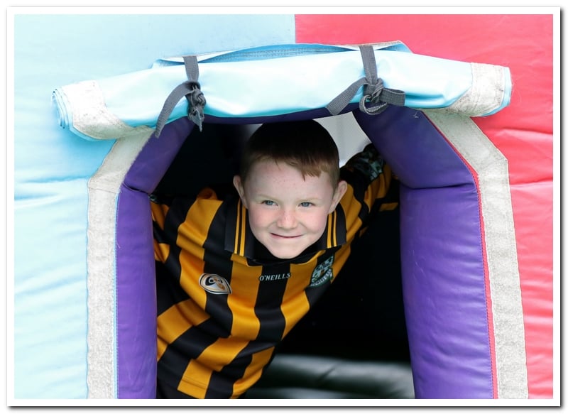 [caption id="attachment_170857" align="alignnone" width="800"] Keeper of the Tower Kyle Greene prepares to ward off all invaders of the Bouncy Castle at the Kildare Town Derby Festival Parade last Sunday.[/caption]