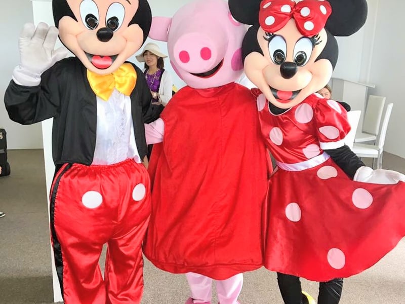 Cartoon characters had a fun day