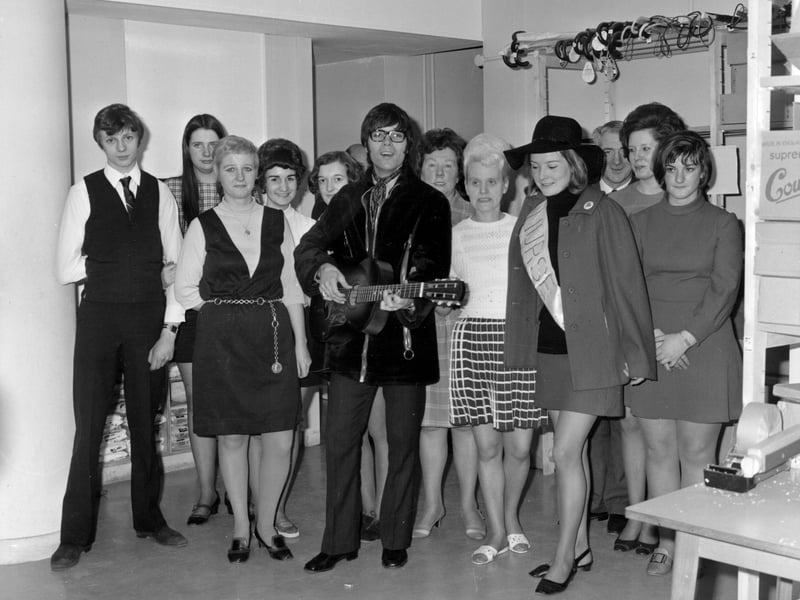 Cliff Richard taken at Green Shield Stamps on Eastgate in April 1970.