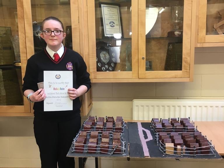 Finally, joint 3rd place was awarded to Katerina Uloha for her unusual Roman Insulae and Aoife Wall for her colourful and well-made Viking longship.