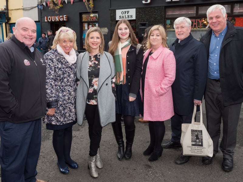 Cllr. Mark Wall, Patricia Berry; Lucina Russell, Co. Kildare Arts Officer; Kim Kuegler, Cllr. Aoife Breslin, Frank Taaffe, Eugene Doyle