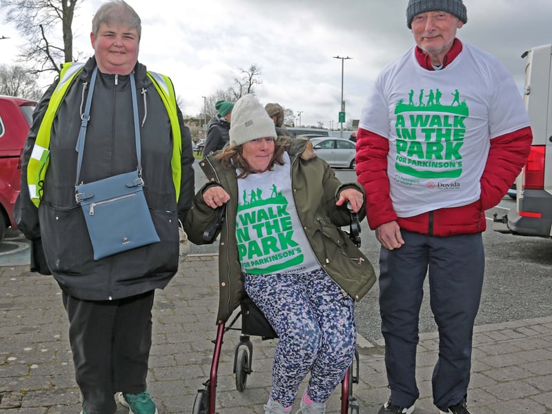 Caption: Martha Sharkey, Lorraine Fallon and Seamus Thompson at the ‘Walk in the Park’ Picture: Shelley Corcoran