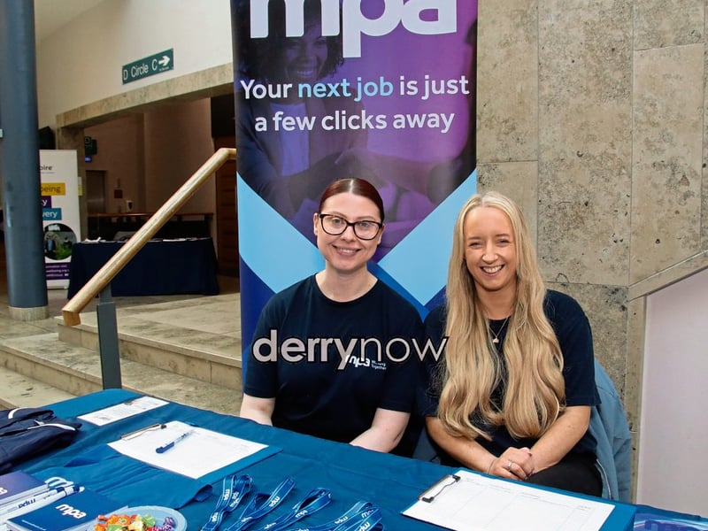 Kistan Fearon and Laura Mullan, MPA, pictured at Health Fest NW held in The Millennium Forum.