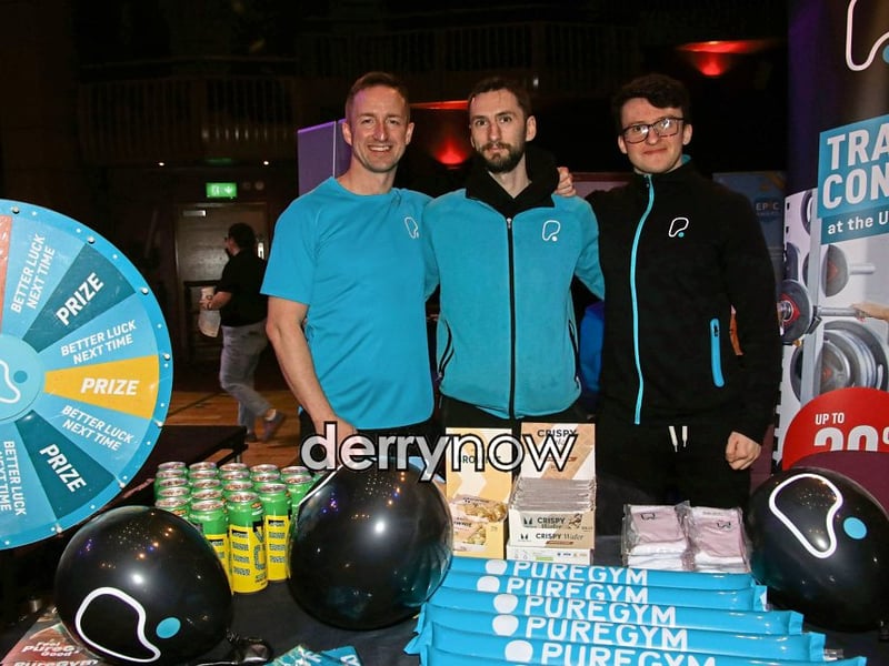 Calvin, Ciaran and Adam, Pure Gym Team, pictured at Health Fest NW held in The Millennium Forum.