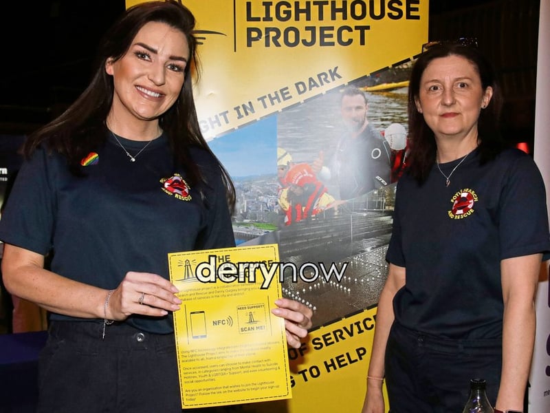 Karla and Joanne, The Lighthouse Project, Foyle Search and Rescue pictured at Health Fest NW held in The Millennium Forum. (Photos - Deirdre Heaney, nwpresspics)
