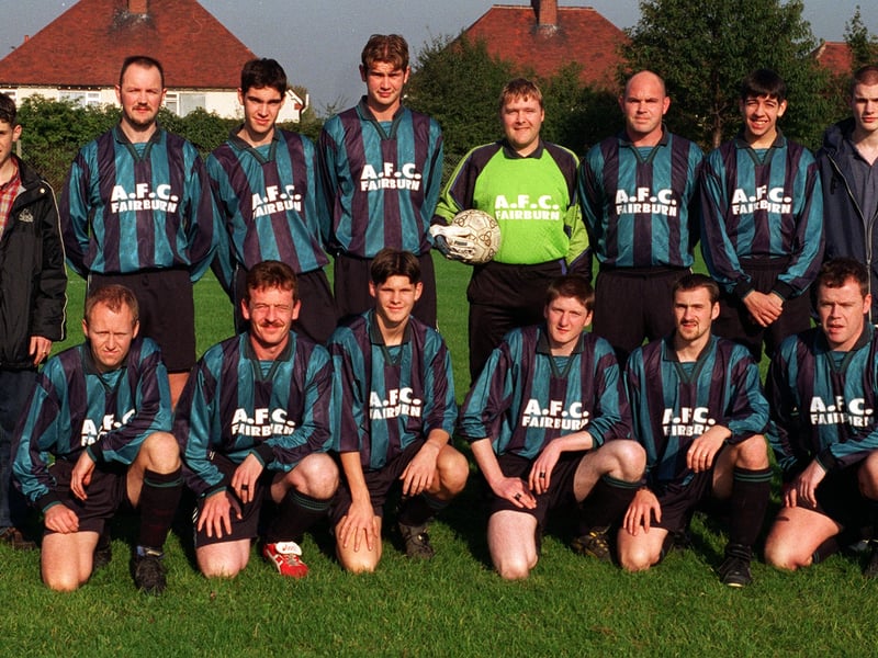 Fairburn AFC, who played in Division 2 of the Selby and District Invitation League, pictured in October 1997. Back row, from left, are Simon Haddock, Dave Bairstow, Paul Woodhouse, Jamie Wadsworth (captain), Robin Bruce, Richie Morris, Darren Mattinson and Andy Bray. Front row, from left are Andy Wright, James Lowis, Martin Shaw, Carl Sykes, David Crainie and Steve Ferdinand.
