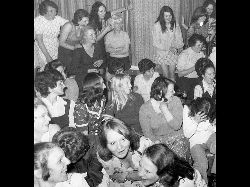 A lively hen night at the Saltwells Inn, Dudley, is captured in this memorable 1975 photograph – cropped here to spare a few blushes. Featuring male stripper Andy Wade, the picture earned photographer Graham Gough a prestigious News Picture of the Year award and even inspired Beryl Cook's famous painting Ladies Night. Do you remember this photograph when it first appeared, or nights out at the Saltwells Inn in the 1970s?