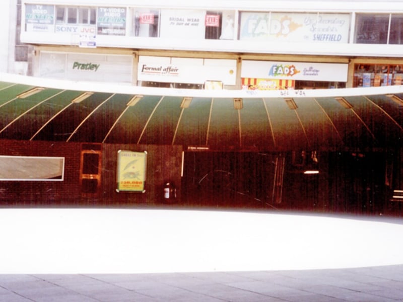 Sheffield's Hole in the Road subway and roundabout, Castle Square, in 1993