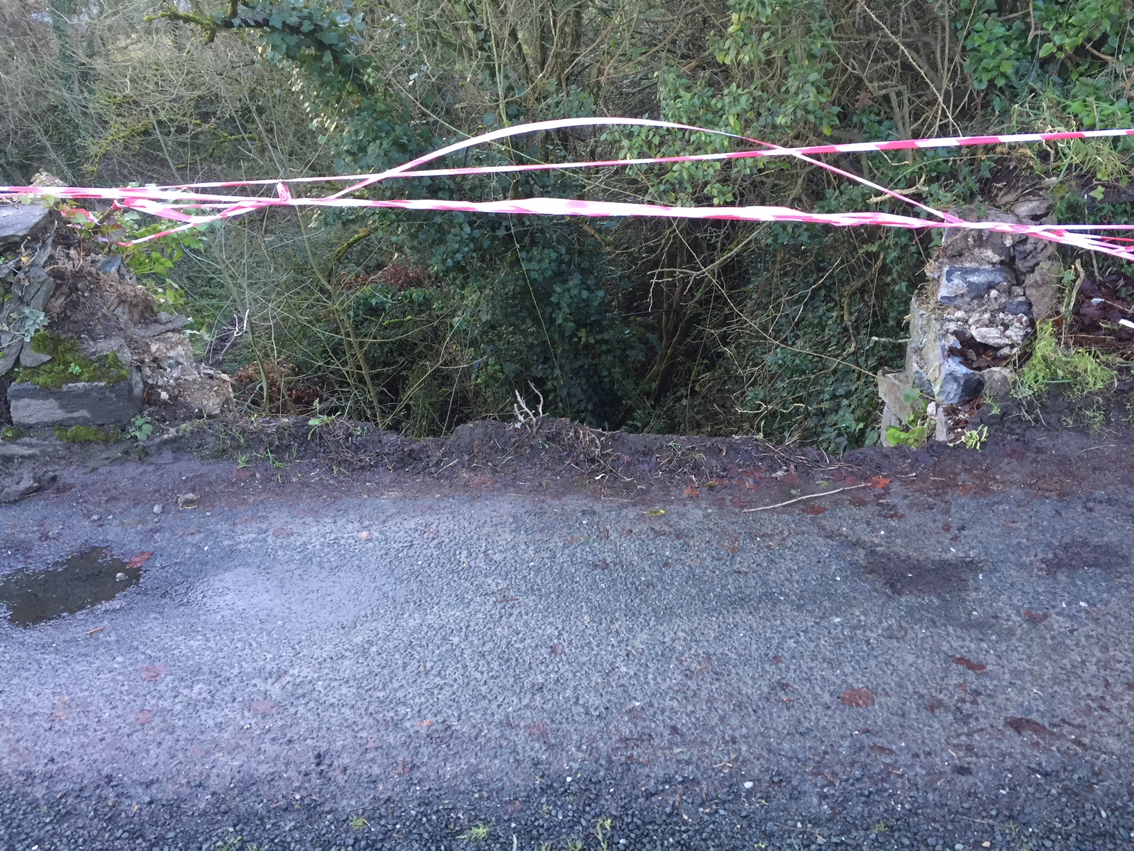 A section of the bridge simply fell away.