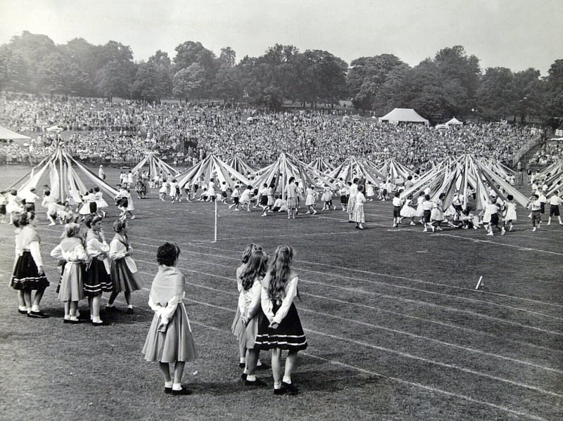 A huge crowd for the Children's Day spectacular at Roundhay Park, Leeds, in May 1971