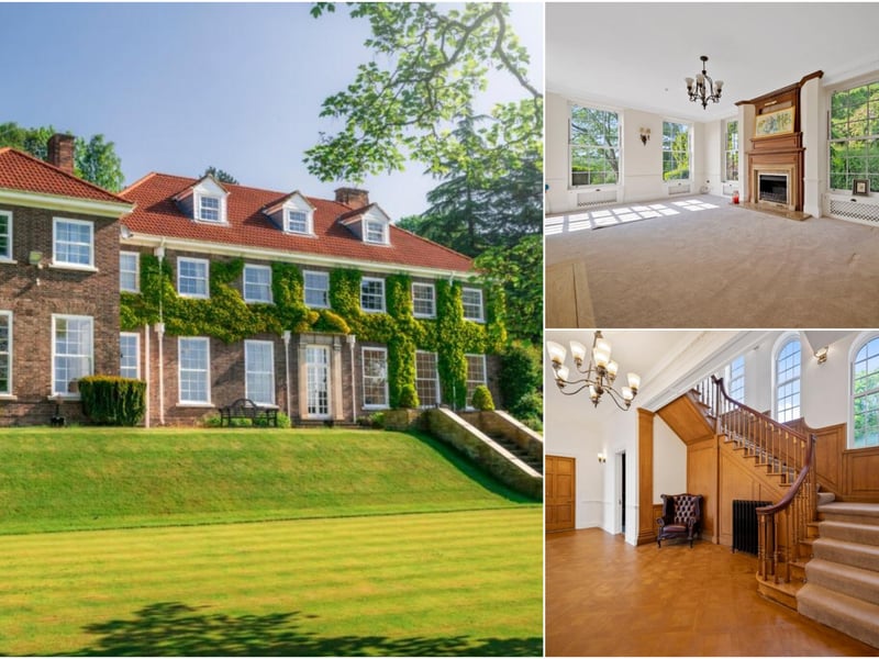 An exceptional 1930s country estate set within the prestigious Cragg Wood conservation area in Rawdon. Elevated to capture sweeping southerly views, the home offers seven bedrooms, multiple reception rooms, and a cinema/games suite. Approached via a long private driveway, the property combines grand proportions with seclusion, mature landscaped grounds, and pastoral surroundings.