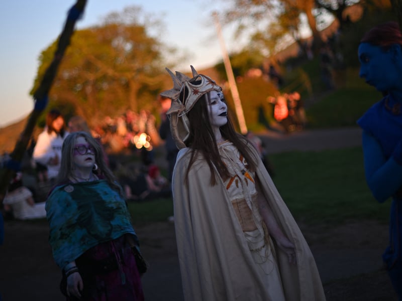The May Queen leads the way from spring into summer during the annual procession.