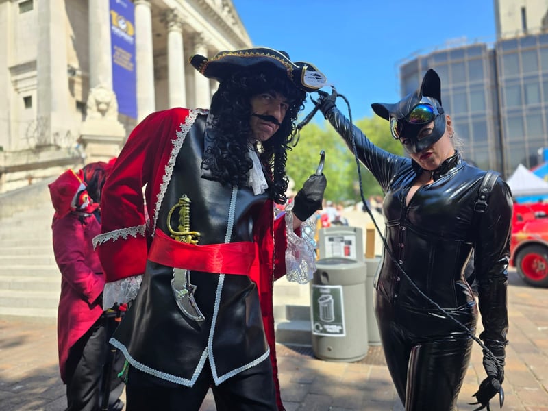 Huge crowds have flocked to Portsmouth Guildhall for Comic Con 2026.

Pictured: Brice Jones and Gail Roberts

Picture: Habibur Rahman