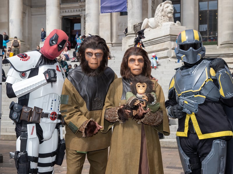 Huge crowds have flocked to Portsmouth Guildhall for Comic Con 2026.

Pictured: Deadpool and The Planet of the Apes

Picture: Alex Shute 