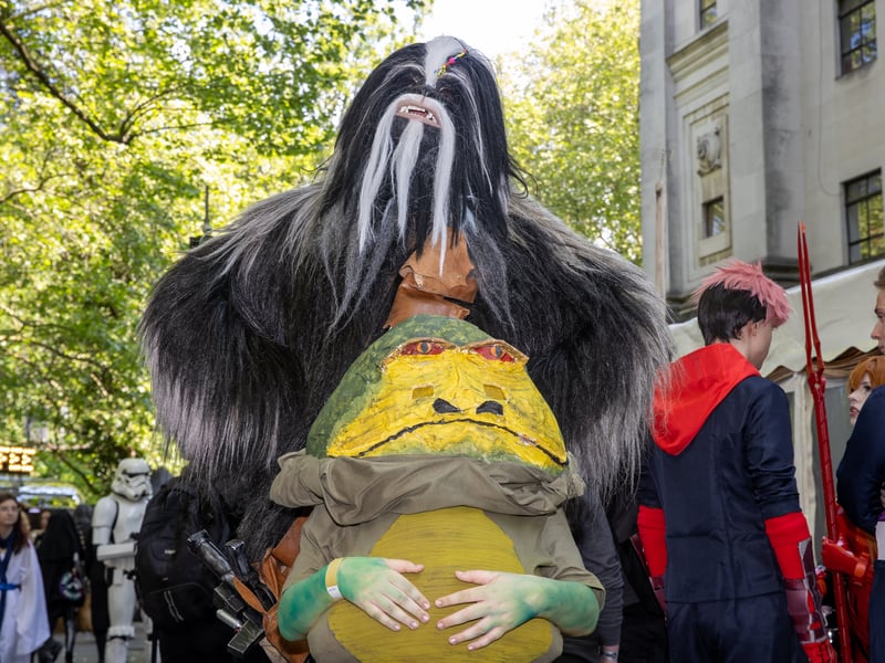Huge crowds have flocked to Portsmouth Guildhall for Comic Con 2026.

Pictured: Thomas as Jabba with a Wookie

Picture: Alex Shute 