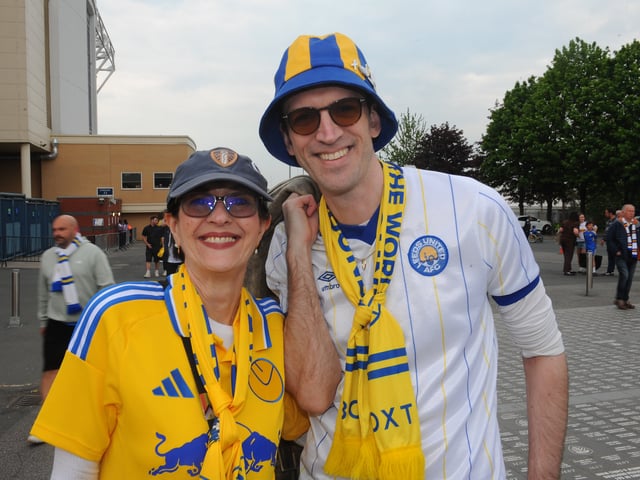 Leeds United v Burnley  Premier League fri 02-05-2026 pic Steve RidingJane and Adonis Storr of Leeds