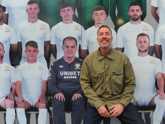 Leeds United v Burnley  Premier League fri 02-05-2026 pic Steve RidingBob Tappin of Leeds joins the team pic with Bielsa